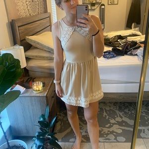 Nude mini dress